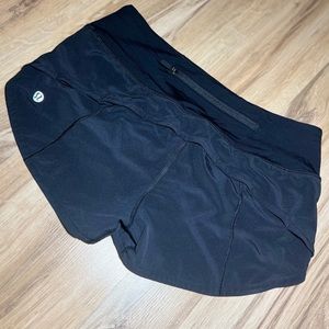 Black lululemon athletic shorts
